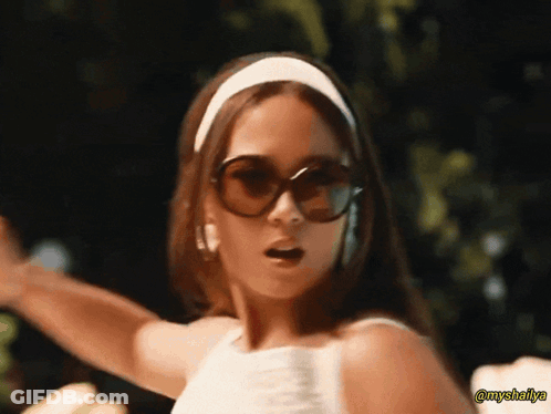 Woman With Sunglasses And Headband @Myshelya GIF