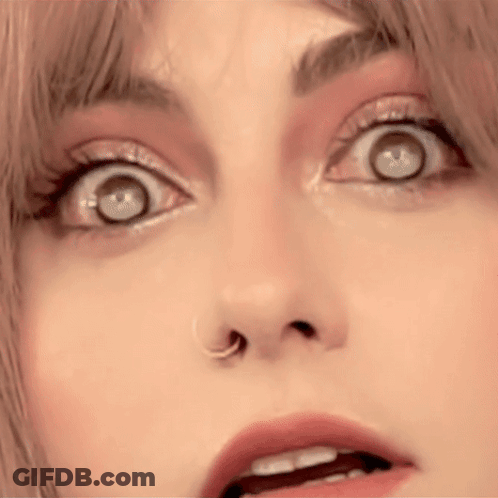 Woman With Surprised Expression And Nose Ring GIF