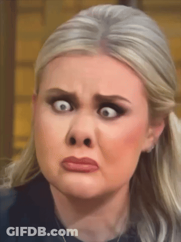 Woman With Surprised Face GIF