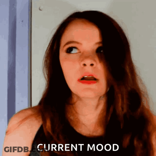 Woman With Surprised Look Current Mood GIF