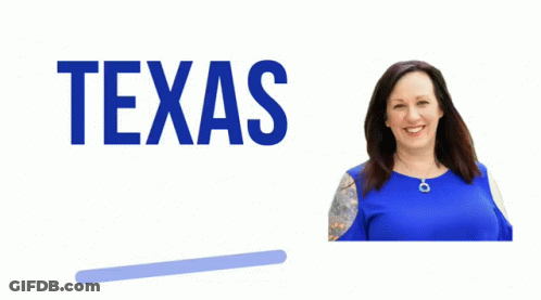 Woman With Tattoo On Arm Smiling Saying Flip The US Senate Texas GIF