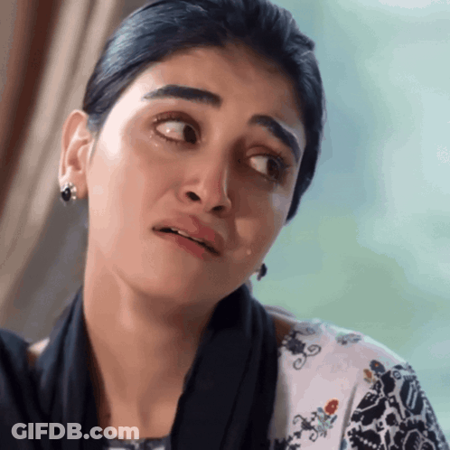 Woman With Tear Running Down Cheek GIF