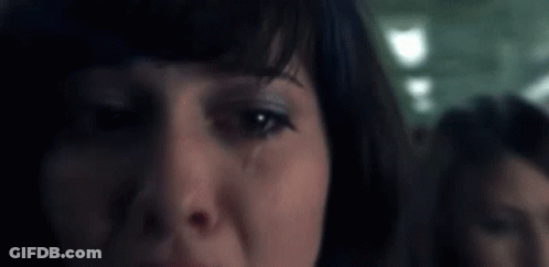 Woman With Tear Running Down Face GIF