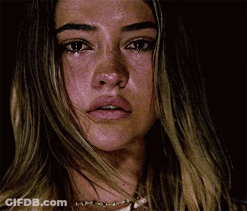 Woman With Tear Running Down Face GIF