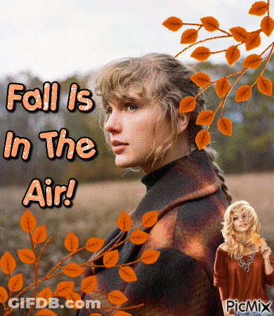 Woman With Text Fall Is In The Air GIF