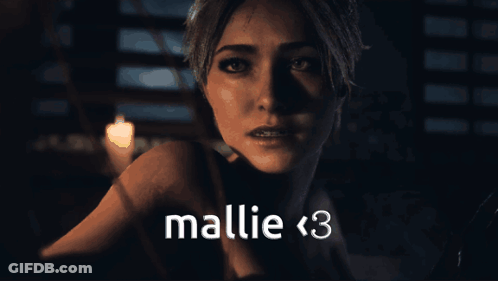 Woman With Text Mallie <3 GIF