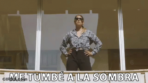 Woman With Text Me Tumbe A La Sombra GIF