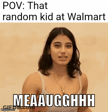 Woman With That Random Kid At Walmart Meaaughhhh GIF