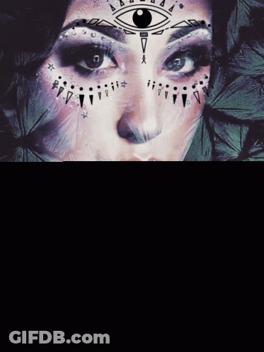 Woman With Third Eye Close Up GIF