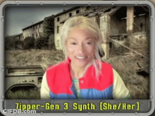 Woman With Tipper-Gen 3 Synth GIF