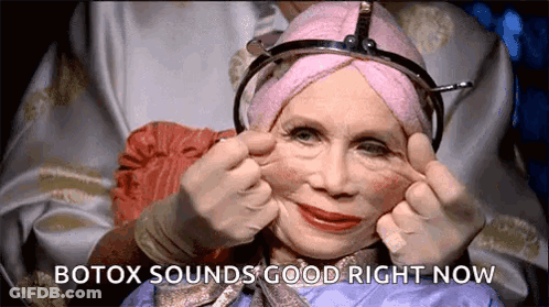 Woman With Towel Getting Botox Injections GIF