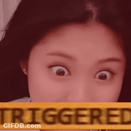 Woman With Triggered Sign GIF