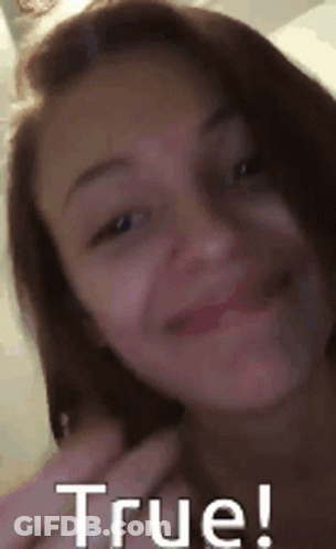 Woman With True Above GIF