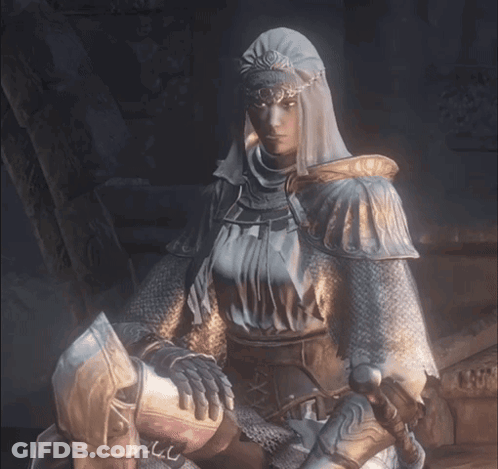 Woman With Veil Holding Sword GIF