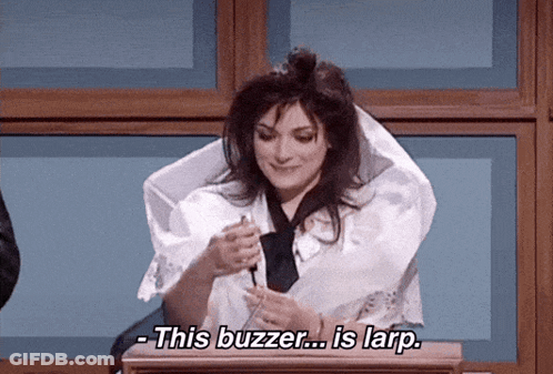 Woman With Veil Saying This Buzzer Is Larp GIF