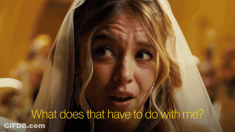 Woman With Veil Saying What Does That Have To Do With Me GIF
