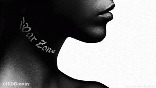 Woman With War Zone On Neck GIF
