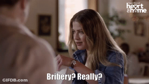 Woman With Watch Says Bribery Really Super Channel GIF