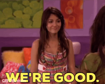 Woman With We're Good Text GIF