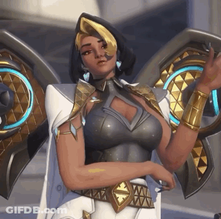 Woman With Wings And White Cape GIF