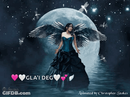 Woman With Wings Gla ' Deg GIF
