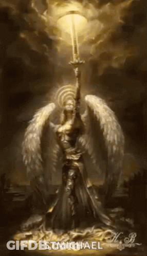 Woman With Wings Holding Sword GIF