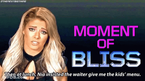 Woman With Words Moment Of Bliss GIF