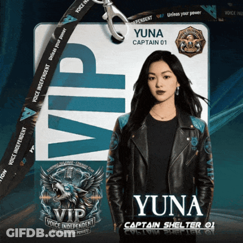 Woman With Yuna Written On Her ID GIF