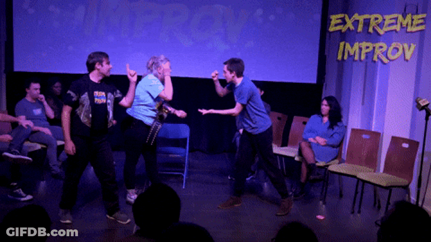 Woman Won Playing Rock Paper Scissors GIF