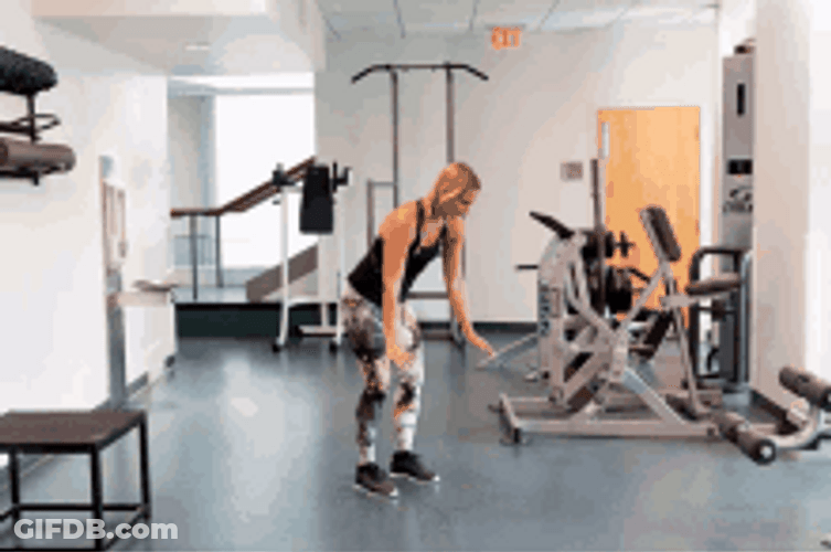 Woman Working Out Doing Burpee Exercise GIF
