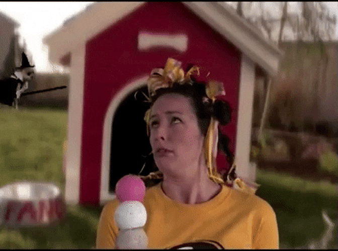 Woman Worried Face With Crazy Hair GIF