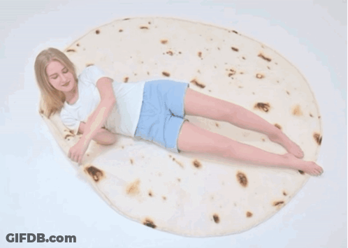 Woman Wrapped In Burrito Blanket You Will Be A Real Burritos GIF