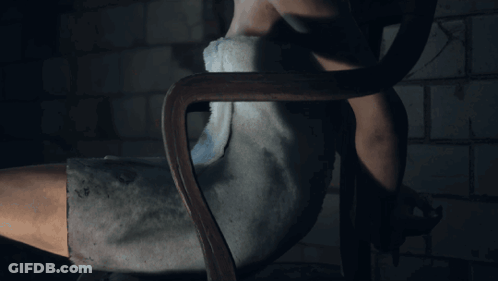Woman Wrapped In Towel Sitting In Chair GIF