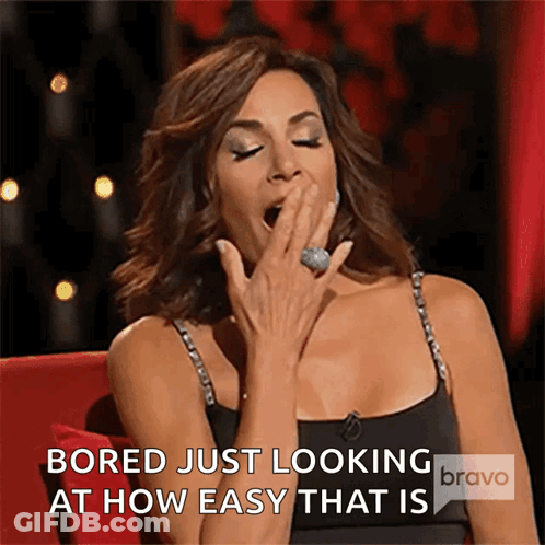 Woman Yawning Bored Just Looking At How Easy That Is GIF