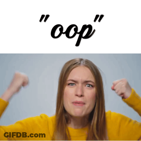 Woman Yellow Sweater Funny Face Oops Sign GIF