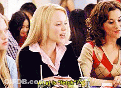 Women At Table Saying What Is Fetch GIF