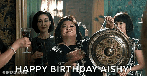 Women Celebrating Birthday With Gong GIF
