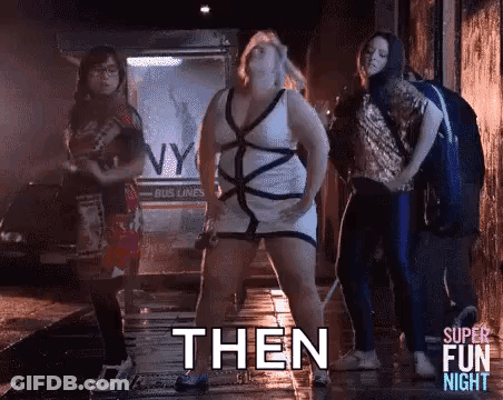 Women Dancing In Alleyway With Microphone GIF