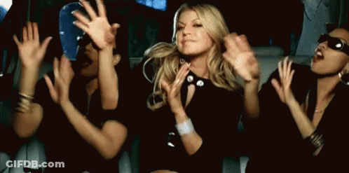 Women Dancing In Car With Hands Up GIF