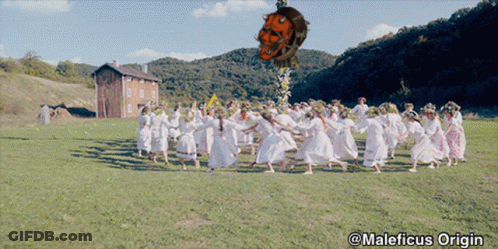 Women Dancing In Field With Maleficus Origin GIF