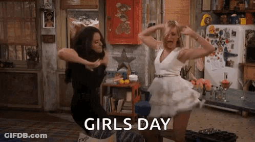 Women Dancing In Living Room GIF