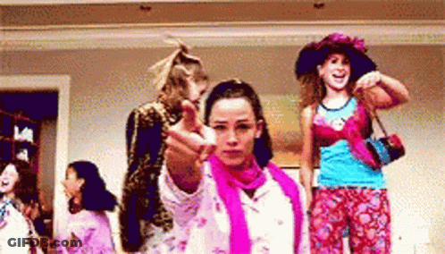 Women Dancing In Pajamas At Slumber Party GIF