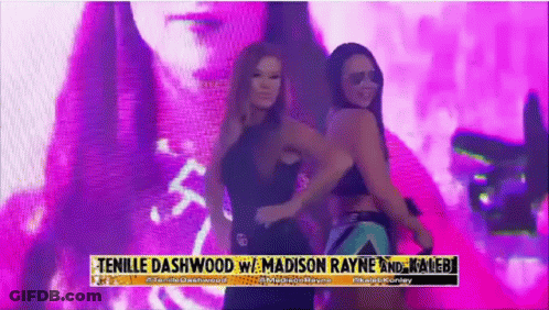 Women Dancing In Purple Background GIF