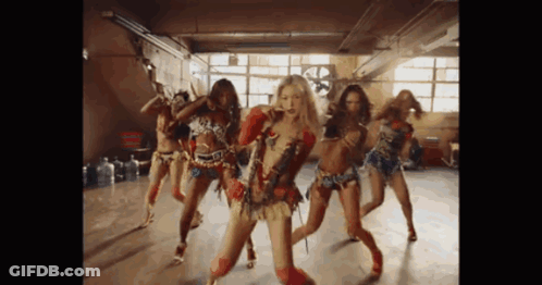 Women Dancing In Room With Fan GIF