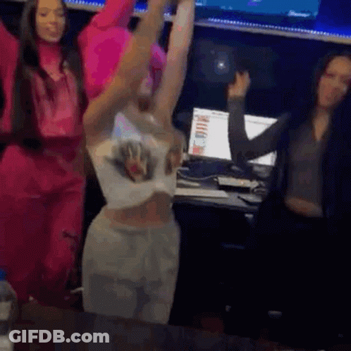 Women Dancing In Studio GIF