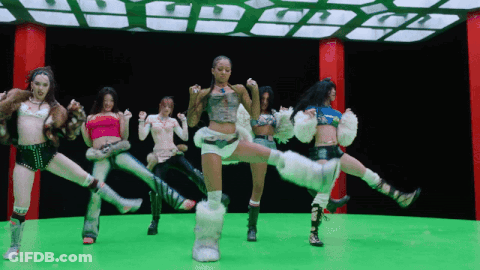 Women Dancing On Green Screen GIF