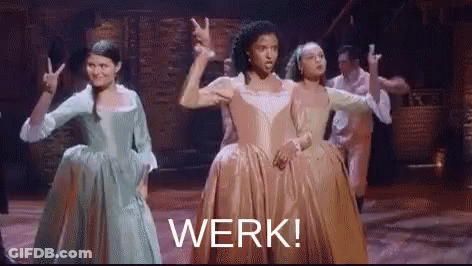Women Dancing On Stage Making Peace Sign GIF