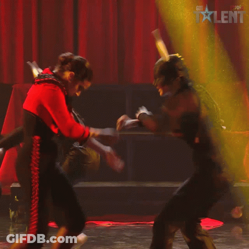 Women Dancing On Stage With Talent GIF
