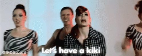 Women Dancing Saying Let's Have A Kiki GIF