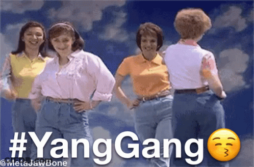 Women Dancing Under Blue Sky GIF